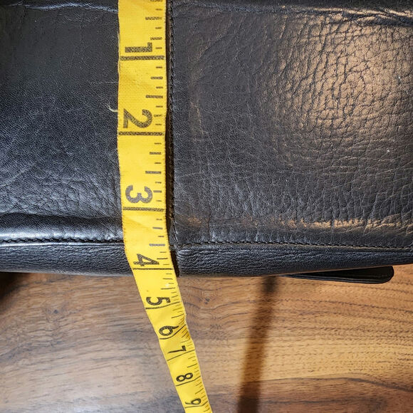 Vintage American Angel Black Leather Handbag NWT - Picture 12 of 15